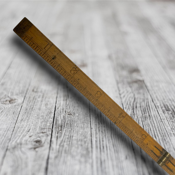 Vintage Antique Stanley No. 68 Folding Ruler Boxwood & Brass 24" Rule Ruler - Picture 4 of 6